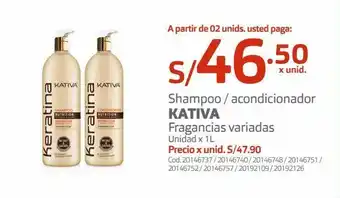 Makro Shampoo kativa oferta