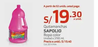 Makro Quitamanchas sapolio oferta