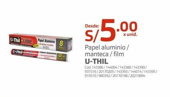Makro Papel de aluminio u-thil oferta