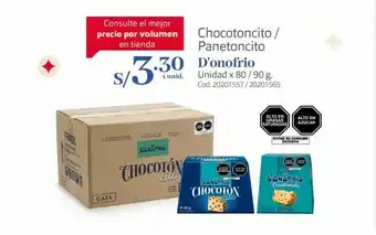 Makro Chocotoncito panetoncito d'onofrio oferta