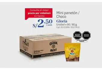 Makro Mini panetón choco gloria oferta