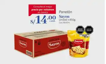 Makro Panetón sayon unidad x 850 gr oferta