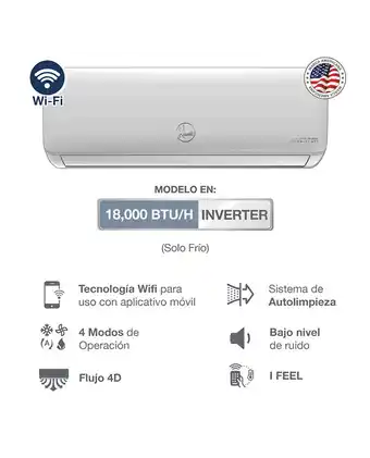 Tiendas EFE Aire acondicionado rheem 18,000 inverter frío oferta
