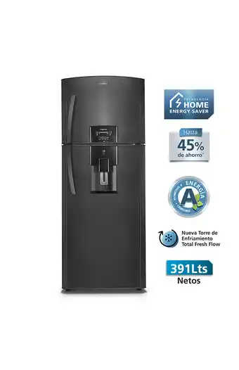 Tiendas EFE Refrigeradora mabe rmp410fzpc 400lt - black steel oferta