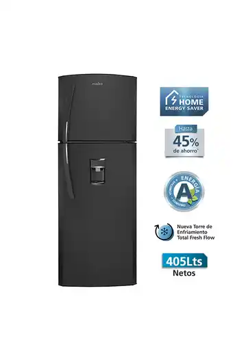 Tiendas EFE Refrigeradora mabe rmp942flpg1 no frost 405 lt oferta