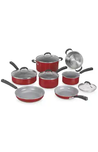 Tiendas EFE Juego de ollas cuisinart cerámica 11 pz - rojo oferta
