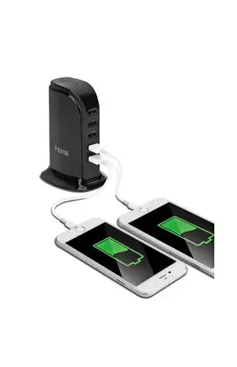 Tiendas EFE Cargador multipuertos usb para escritorio ihome ih-ct720b oferta