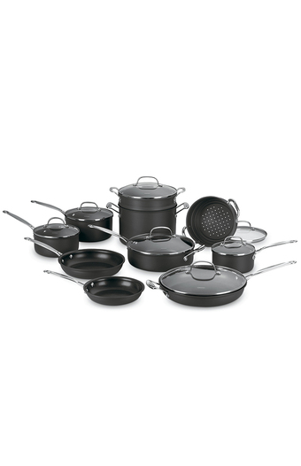 Tiendas EFE Juego de ollas cuisinart clásico anodizado 17 pz - negro oferta
