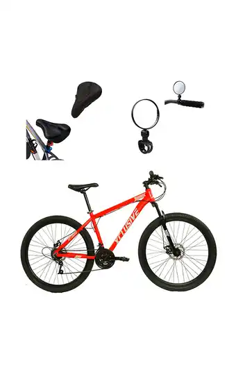 Tiendas EFE Bicicleta aluminio xclusive aro 27" rg freno disco hidráulico + funda de asiento + espejo oferta