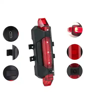 Tiendas EFE Luz led recargable trasera p/ bicicleta oferta