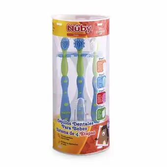 Tottus Set cepillo dientes sist 4 etap celeste oferta