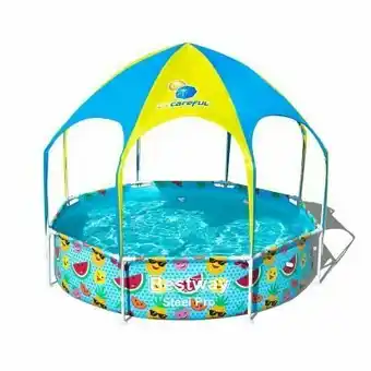 Tottus Piscina estructural redonda techo oferta