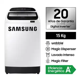 Tottus Lavadora wobble y motor digital inverter 15 kg blanca wa15t5260bw/pe oferta