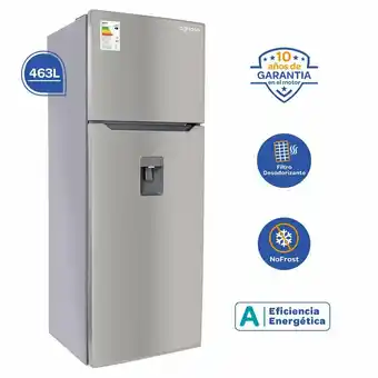 Tottus Refrigeradora no frost aghaso 463l silve oferta