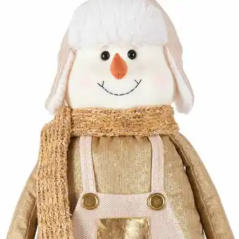 Tottus Peluche retractil hombre de nieve dorado 90 cm coleccion alegria oferta