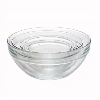 Tottus Juego de 5 bowls de vidrio sin tapa oferta