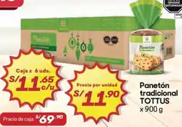 Hiperbodega Precio Uno TOTTUS Panetón tradicional oferta