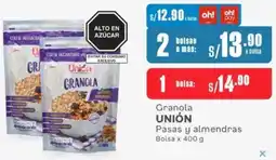 Makro Unión granola pasas y almendras oferta