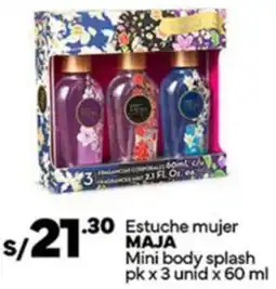 Plaza Vea Maja estuche mujer mini body splash oferta