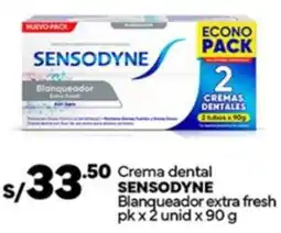 Plaza Vea Sensodyne crema dental blanqueador extra fresh oferta