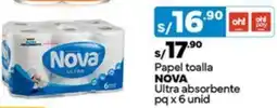 Plaza Vea Nova papel toalla clásico mega rollo oferta