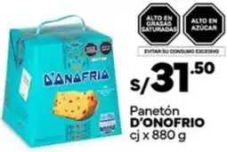 Plaza Vea D'ONOFRIO panetón oferta