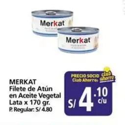 Mayorsa MERKAT Filete de Atún en Aceite Vegetal Lata x 170 gr. oferta