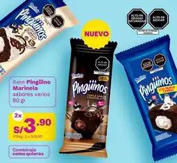 Tambo Keke Pingüino Marinela sabores varios 80 gr oferta