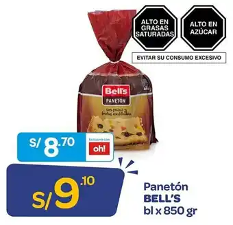 Mass Panetón Bell's 850g oferta