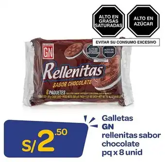 Mass Galletas GN Rellenitas Sabor Chocolate 8 unid oferta