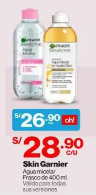 InkaFarma Skin Garnier Agua Micelar Frasco de 400ml oferta