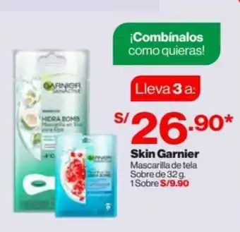 InkaFarma Skin Garnier Mascarilla de Tela Sobre de 32g oferta