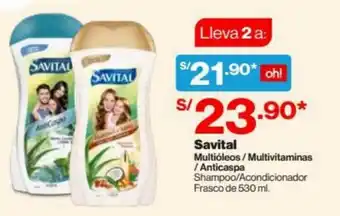 InkaFarma Savital Multióleos/Multivitaminas/Anticaspa 530ml oferta