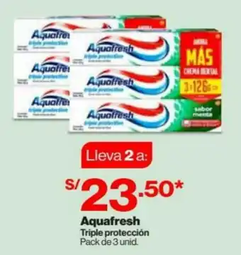 InkaFarma Aquafresh Triple Protección 3 unid oferta