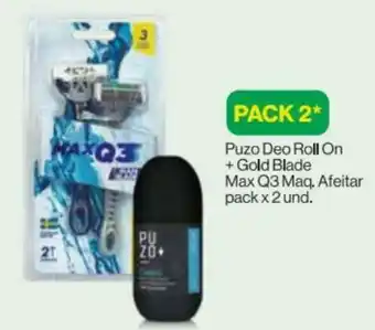 Puzo Deo Roll On + Gold Blade Max Q3 2unid