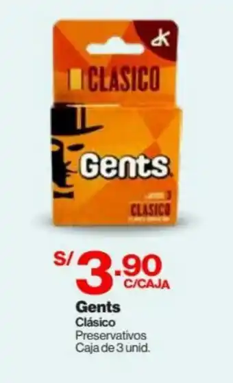 InkaFarma Gents Clásico Preservativos 3 unid oferta