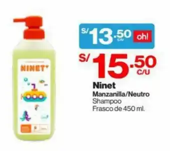 InkaFarma Ninet Manzanilla/Neutro Shampoo 450ml oferta