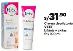 Plaza Vea Veet crema depilatoria bikinis y axilas oferta