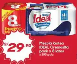 Hiperbodega Precio Uno Mezcla láctea ideal cremosita oferta