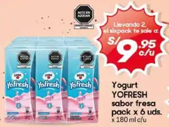 Hiperbodega Precio Uno Yofresh yogurt sabor fresa oferta