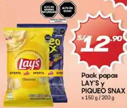 Hiperbodega Precio Uno Lay's y piqueo snax pack papas oferta