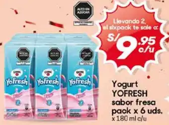 Hiperbodega Precio Uno Yofresh yogurt sabor fresa oferta