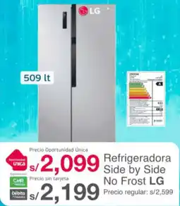 Tottus LG Refrigeradora side by side no frost oferta