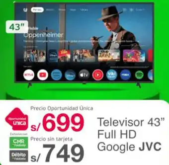 Tottus Jvc televisor 43" full hd oferta