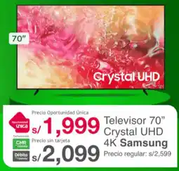 Tottus Samsung crystal uhd 4k televisor 70" oferta