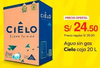 Metro Cielo agua sin gas caja oferta