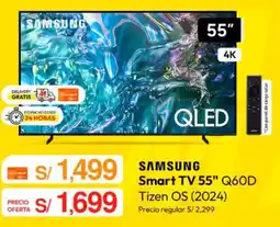 Metro Samsung smart tv 55" q60d oferta