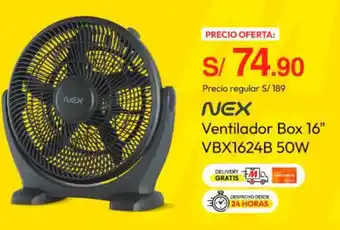 Metro Nex ventilador box 16" oferta