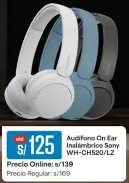 Promart Sony audífono on ear inalámbrico oferta