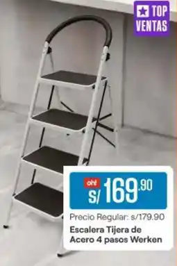 Promart Escalera tijera de acero 4 pasos werken oferta